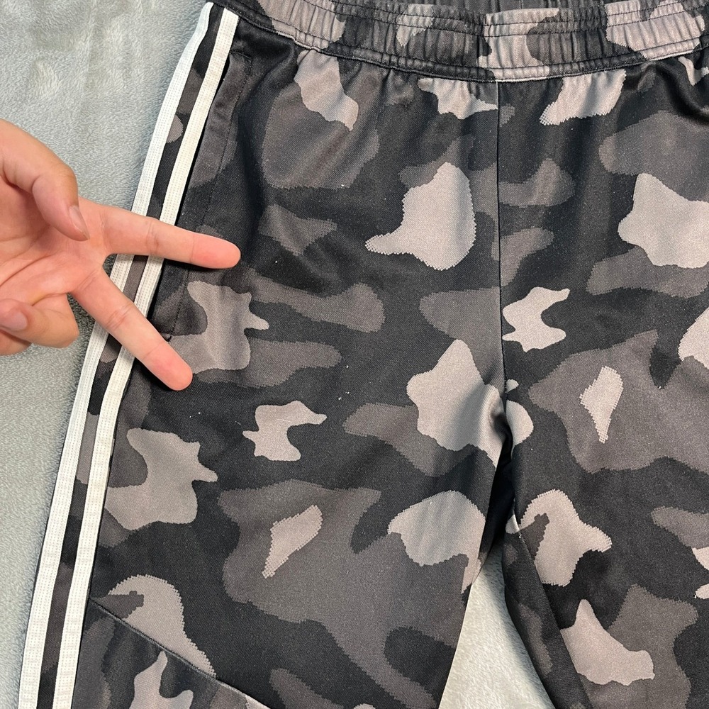 Adidas Mens Tiro 19 Camo Training Pants Grey Black Joggers Mens Medium Zip Ankle - Picture 4 of 16